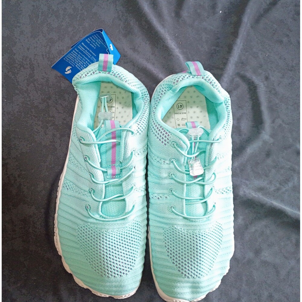 WateLves Turquoise Barefoot Adult Water Athletic Shoe Size W 10 M 8 Wide Toe Box